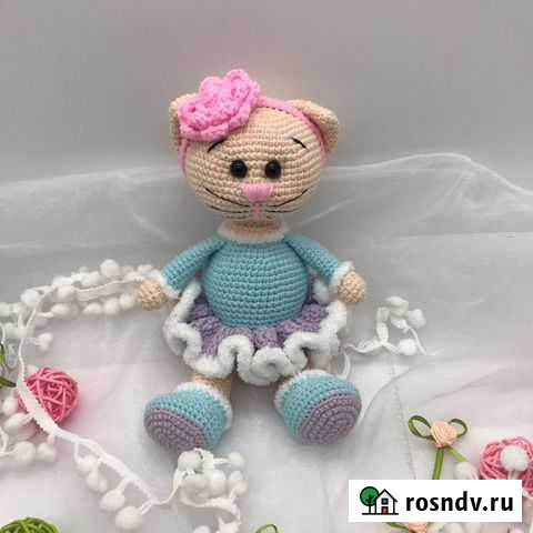 Игрушка вязаная кошечка Волжский - изображение 1