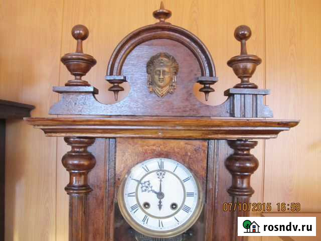 Антикварные часы настенные Густав Беккер 1869 г Подпорожье - изображение 1