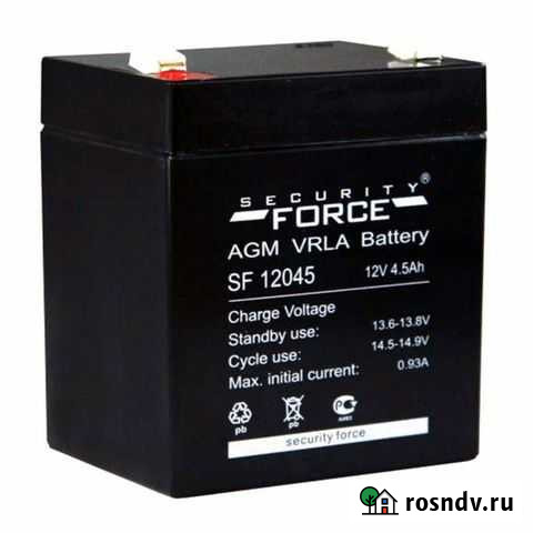 Аккумулятор 12в-4,5 Ач SF 12045 Челябинск - изображение 1
