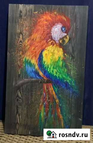 Картина на брашированной доске Волхов - изображение 1