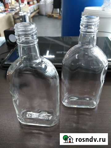 Стеклянная бутылка Фляга 0,25 л Гусь-Хрустальный - изображение 1