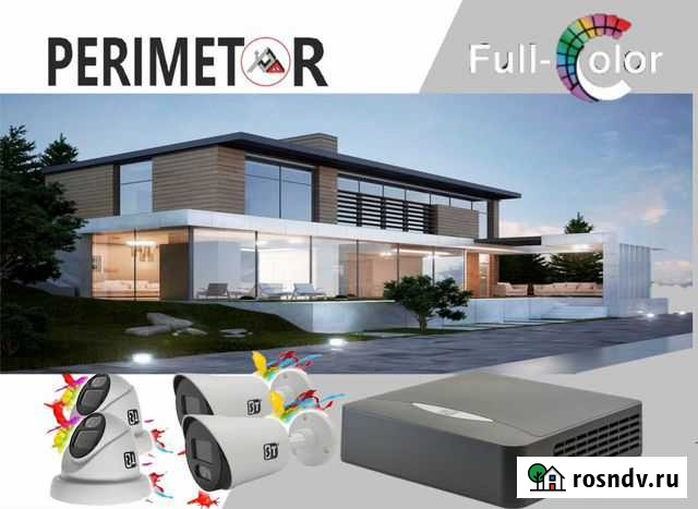 Видеонаблюдение-Комплект fullcolor street/DOM 4 Омск - изображение 1