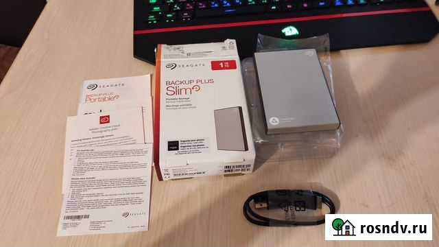 Внешний HDD Seagate Backup Plus Slim 1 тб Санкт-Петербург - изображение 1