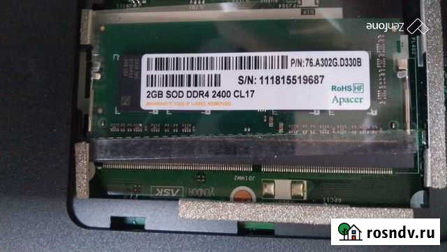 Оперативная память Apacer 2GB SOD DDR4 2400 CL17 Октябрьский - изображение 1