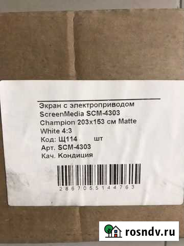 Экран ScreenMedia SCM-4303, 203x153 с электроприво Владимир - изображение 1
