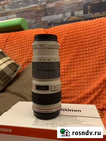 Объектив canon EF 70 - 200 mm f/4L USM Севастополь - изображение 1
