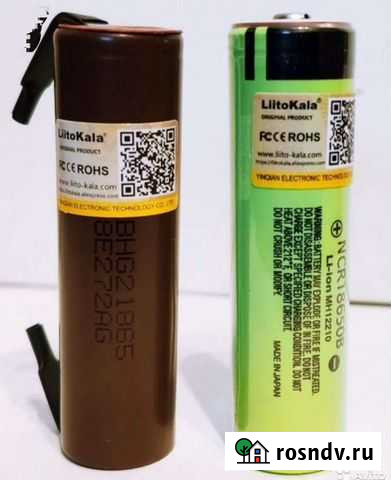 Аккумулятор Litokala 18650 3400 мАч (оригинал) Тольятти - изображение 1