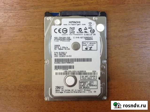 Жесткий диск 320Gb Hitachi, 2.5 Березники - изображение 1