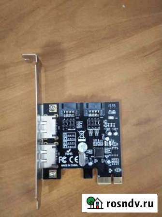 Pci Контроллер плата расширения SATA и e-SATA Дубовое - изображение 1