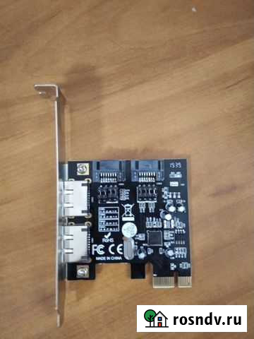 Pci Контроллер плата расширения SATA и e-SATA Дубовое - изображение 1