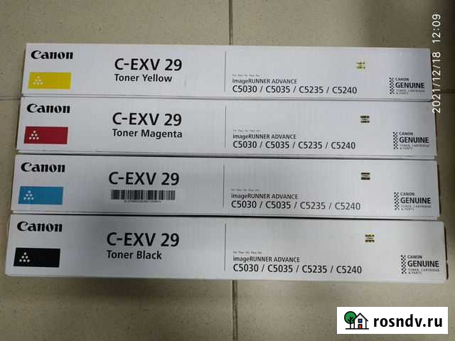 Картриджи на мфу Canon C-EXV 29 Каменск-Шахтинский - изображение 1