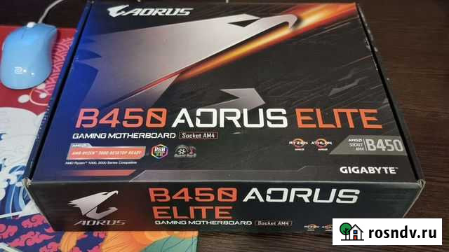 Материнская плата aorus b450 elite Владикавказ - изображение 1