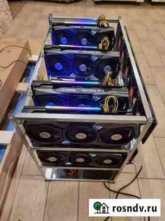 Майнинг ферма 8 видеокарт MSI 3070 ti Xtrio Тула
