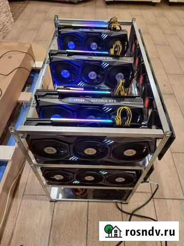 Майнинг ферма 8 видеокарт MSI 3070 ti Xtrio Тула - изображение 1