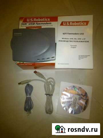 Модем U.S.Robotics 56K Faxmodem USB (USR265633A) Королев - изображение 1