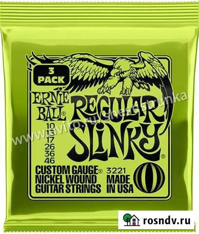 Струны Ernie Ball 3221 Regular Slinky 10-46 Волгоград - изображение 1