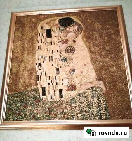 Картина гобеленовая Густав Климт Поцелуй Иваново - изображение 1