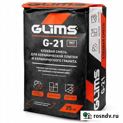 Glims G-21 универсальный плиточный клей (25кг) Кораблино - изображение 1