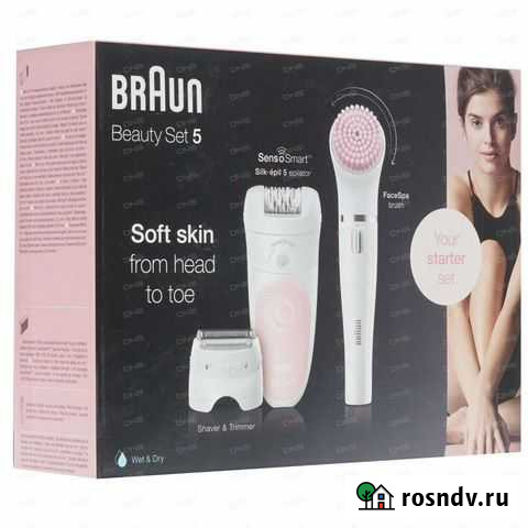 Эпилятор Braun SES 5-875BS WD + щеточка для очищен Нижний Новгород - изображение 1