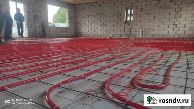 Отопление, Сантехника, Тёплый пол + Стяжка пола Брянск - изображение 1