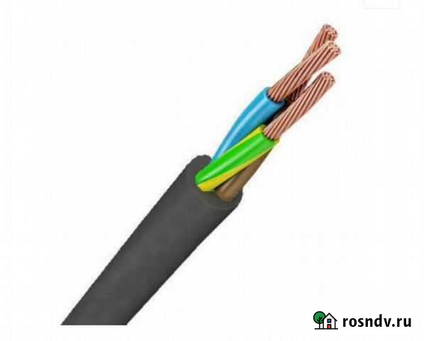 Провод пвс 3х2,5(черный) бухта - 88 м Орехово-Зуево - изображение 1