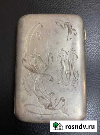 Портсигар серебряный 1909 год Боровичи - изображение 1