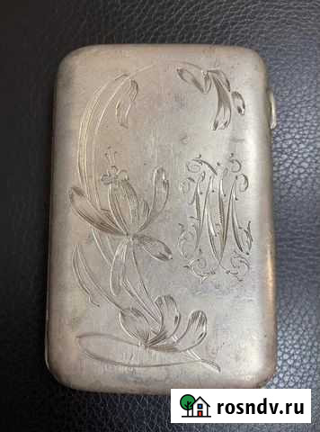 Портсигар серебряный 1909 год Боровичи - изображение 1
