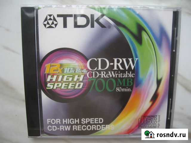 TDK CD-RW новый в упаковке перезаписываемый диск Новосибирск - изображение 1