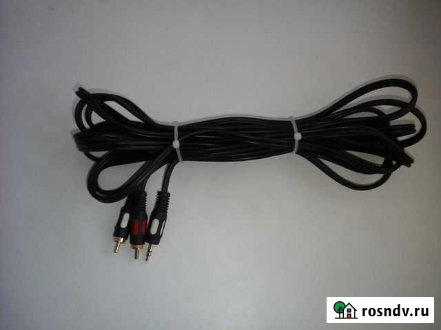 Кабель проф. Luxmann 2RCA - Jack 3.5 - 5м Нефтекамск - изображение 1