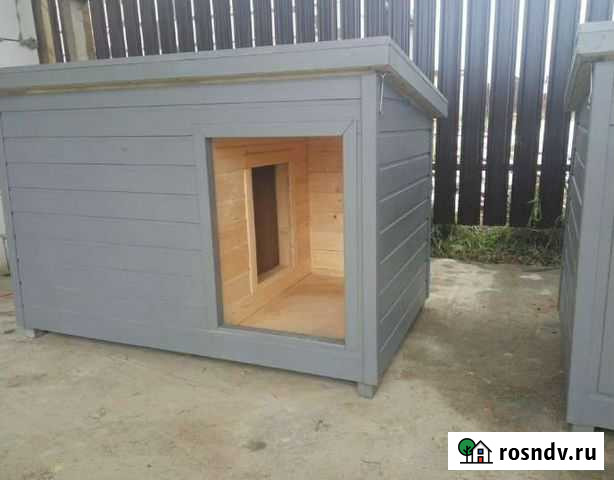 Будка для собаки двухкомнатная зимняя 140*80*80 Гостилицы - изображение 1