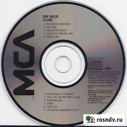 Kim Wilde - Close 1988 (MCA Records 25P2-2161) Владимир