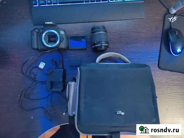 Зеркальный фотоаппарат canon 750d+ объектив Tamron Воронеж - изображение 1