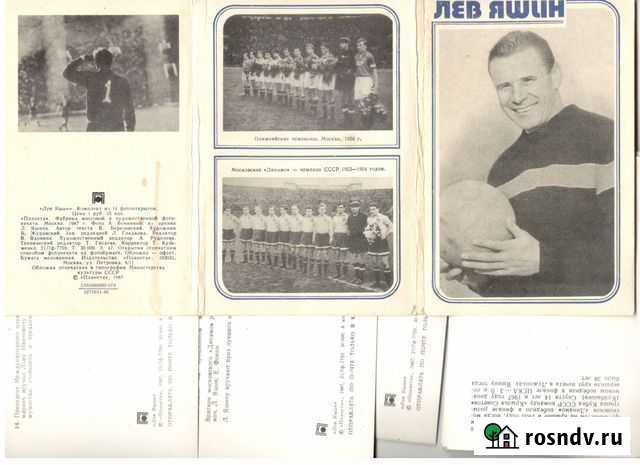 Набор открыток Лев Яшин, 14 штук, 1987 год Наро-Фоминск - изображение 1