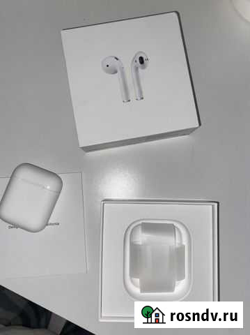 Наушники apple airpods 2 оригинал Элиста - изображение 1