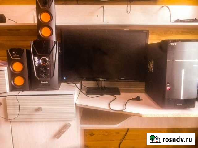 Компьютер Acer + монитор Samsung + колонки defende Междуреченск - изображение 1