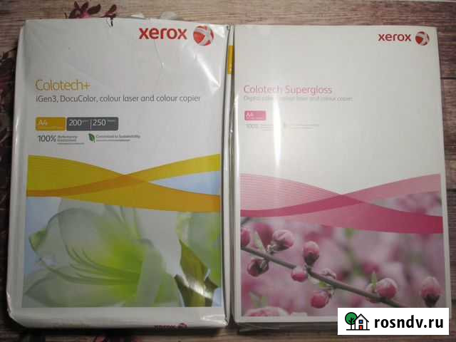 Бумага Xerox Colotech+ и Сolotech Supergloss Красноярск - изображение 1
