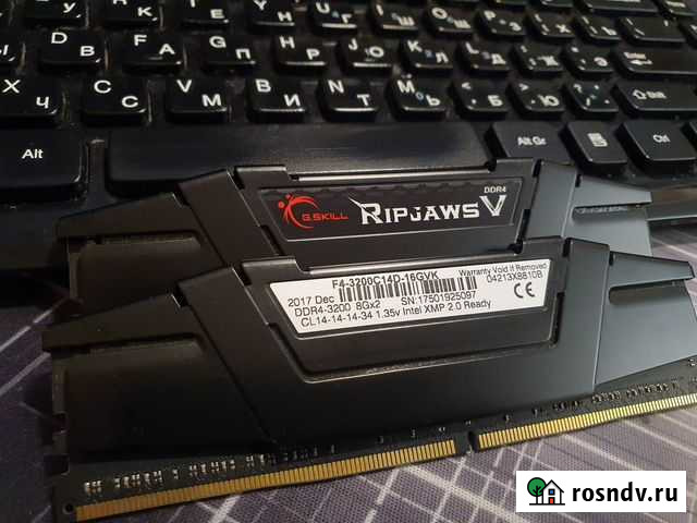 G.skill Ripjaws V 3200 мгц CL14 (samsung b-die) Тверь - изображение 1
