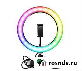 Кольцевая лампа со штативом 26 см разноцветный све Улан-Удэ - изображение 1