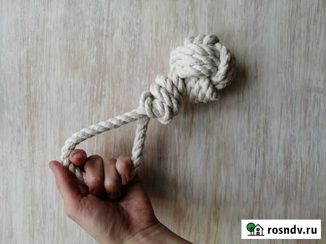 Игрушки для собак из хб канатов без красителей Ашукино - изображение 1