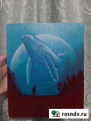 Картина маслом на холсте Кит Нижневартовск - изображение 1