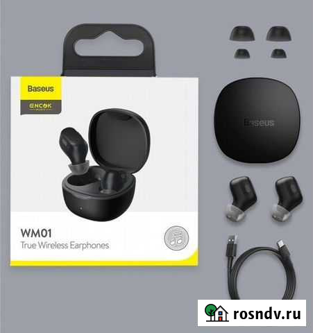 Baseus WM01, беспроводные наушники, новые Сыктывкар - изображение 1