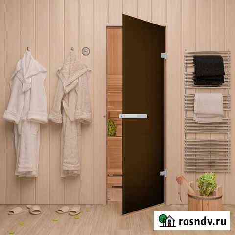 Дверь для хамама стеклянная Хамам Бронза Рязань