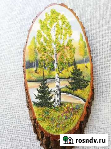 Картина на спиле дерева Саратов - изображение 1