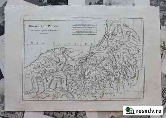 Карта 1787 г. Восточная Пруссия Кёнигсберг Польша Калининград