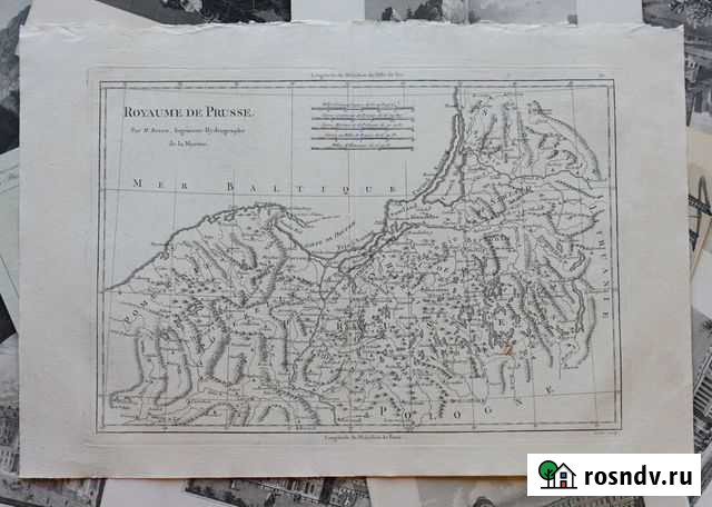 Карта 1787 г. Восточная Пруссия Кёнигсберг Польша Калининград - изображение 1