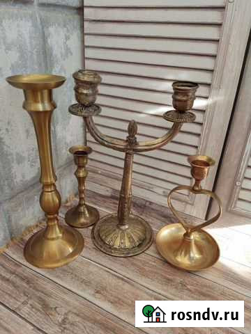 Подсвечник латунь бронза Ахтубинск - изображение 1