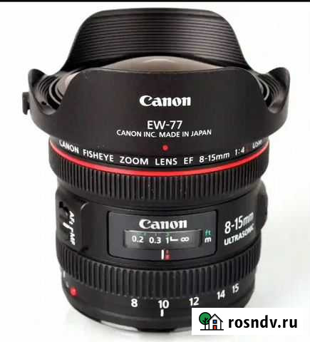 Объектив Canon EF 8-15mm f/4L Fisheye USM Елизово - изображение 1
