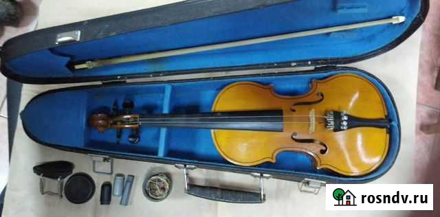 Скрипка детская 1/2 в родном футляре.оригинал СССР Пенза - изображение 1