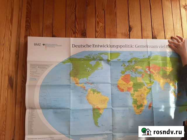 Карта мира на немецком языке Курган - изображение 1