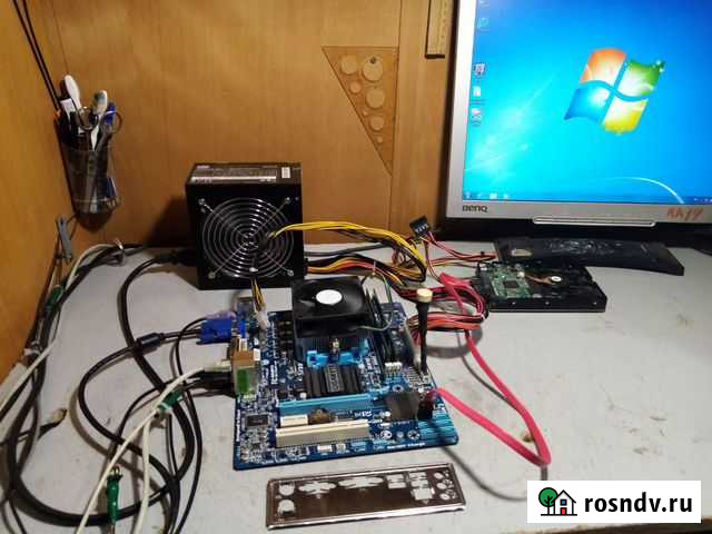 Комплект Am3+ atlon x2 250 4gb ddr3 gigabyte ga-78 Уфа - изображение 1